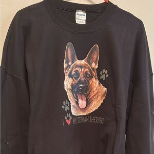 Gildan Black German Shepherd Love Sweatshirt